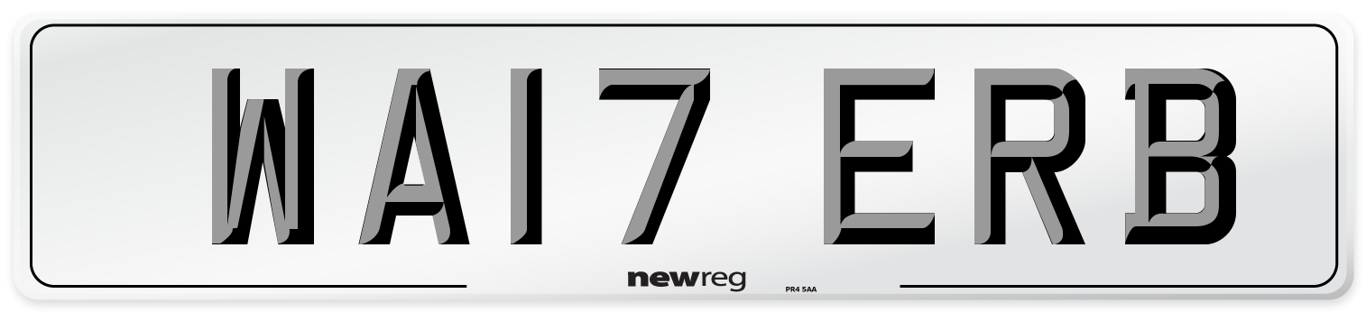 WA17 ERB Number Plate from New Reg